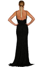 Carica l'immagine nel visualizzatore di Gallery, Sexy Elegante Abito Cerimonia da Donna con Spacco,Vestito Lungo S, Nero - Ilgrandebazar