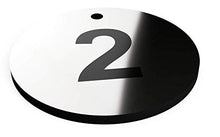 Carica l'immagine nel visualizzatore di Gallery, OriginDesigned - Portachiavi Circolare, numerato da 1 a 5, in plastica...