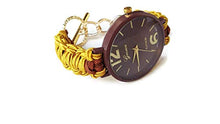 Carica l'immagine nel visualizzatore di Gallery, Orologio Elegante da Polso Donna Marrone Oro Bracciale di Nastro Regolabile... - Ilgrandebazar