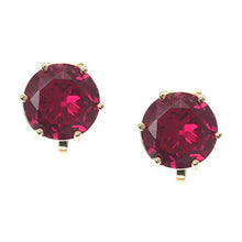 Carica l'immagine nel visualizzatore di Gallery, Idin Jewellery - Orecchini a clip placcati in oro giallo con rubino rosso e... - Ilgrandebazar
