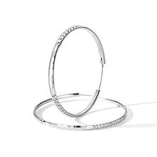 Carica l'immagine nel visualizzatore di Gallery, T400 Orecchini Cerchio Argento 925 Creoli per Donna Ragazze Sleeper Regali...