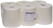 Carica l'immagine nel visualizzatore di Gallery, Semy Top St-88085 Asciugamani a Rotolo, 2 Veli, Bianco, 20 cm, 6 Pezzi - Ilgrandebazar