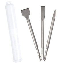 Carica l'immagine nel visualizzatore di Gallery, flintronic Scalpelli SDS-Plus 3pcs, Scalpello SDS Spatola #1 3Pcs+Scatola - Ilgrandebazar