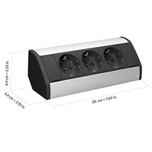 Carica l'immagine nel visualizzatore di Gallery, Orno GM-9001 - Presa tripla ad angolo con sicurezza per bambini, ideale Nero - Ilgrandebazar