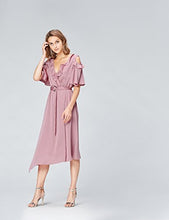 Carica l'immagine nel visualizzatore di Gallery, Marchio Amazon - find. Vestito Midi a Portafoglio Donna 42, Rosa (Old Rose) - Ilgrandebazar