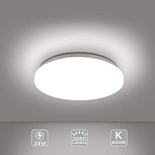Carica l'immagine nel visualizzatore di Gallery, Plafoniera LED Lampada a Soffitto Bianco Naturale 4000K 24W 2050 Lumens