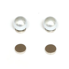 Carica l'immagine nel visualizzatore di Gallery, Idin Orecchini magnetici – Falso Perla Grigio Blu (ca. 8 mm Diametro) - Ilgrandebazar