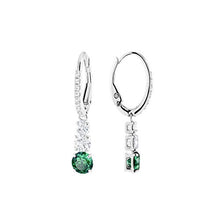 Carica l'immagine nel visualizzatore di Gallery, Swarovski Orecchini Attract Trilogy Round, Cristallo Verde, Rodiati, da Donna - Ilgrandebazar