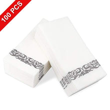 Carica l'immagine nel visualizzatore di Gallery, Asciugamani usa e getta e tovaglioli decorativi da bagno, 100pcs, Silver 01 - Ilgrandebazar