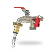 Carica l'immagine nel visualizzatore di Gallery, Aqua Control G6354 Premium Rubinetto da giardino a doppia uscita da 1/2" - 3/4"