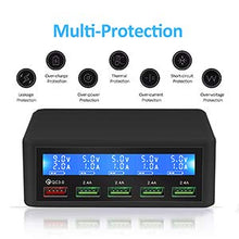 Carica l'immagine nel visualizzatore di Gallery, Caricabatterie USB QC 50W con Schermo LCD costituito da 4 Porte 818 Black - Ilgrandebazar