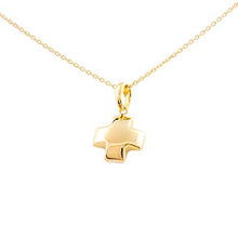 Carica l'immagine nel visualizzatore di Gallery, Croce quadrato per bambini - oro giallo 18k (750) - Ilgrandebazar