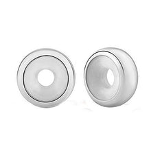 Carica l'immagine nel visualizzatore di Gallery, GW Distanziatore Gomma Stopper Charms Bead in Argento Sterling 925 2 Pezzi... - Ilgrandebazar