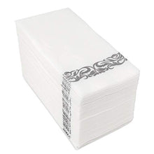 Carica l'immagine nel visualizzatore di Gallery, Asciugamani usa e getta e tovaglioli decorativi da bagno, 100pcs, Silver 01 - Ilgrandebazar