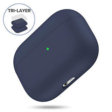 Carica l'immagine nel visualizzatore di Gallery, Miracase - Custodia protettiva in silicone per Airpods Pro, triplo Blu navy.