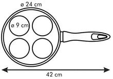 Carica l'immagine nel visualizzatore di Gallery, Tescoma Padella con Quattro Cerchi, Nero, 24.0 Centimeters, Diametro 24 cm