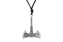 Carica l'immagine nel visualizzatore di Gallery, Skyrim Wicca Doppia Assi Nordic Ciondolo Cera collane Gioielli Antique Silver