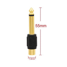 Carica l'immagine nel visualizzatore di Gallery, VCE 6 Pezzi Audio adattatore/connettore RCA jack maschio 6.3mm mono spina /...
