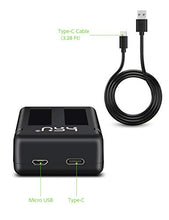 Carica l'immagine nel visualizzatore di Gallery, HSU - Batteria e caricatore doppio compatibile per Gopro Hero Per 5 6 7