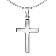 Carica l'immagine nel visualizzatore di Gallery, Clever Gioielli Set di ciondolo a forma croce in argento 18 mm semplice... - Ilgrandebazar