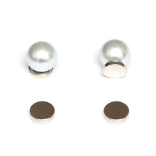 Carica l'immagine nel visualizzatore di Gallery, Idin Orecchini magnetici – Falso Perla Grigio Blu (ca. 8 mm Diametro) - Ilgrandebazar