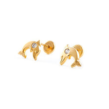 Carica l'immagine nel visualizzatore di Gallery, Monde Petit T1817P -Orecchini per bambini, oro giallo 18k (750) - Ilgrandebazar