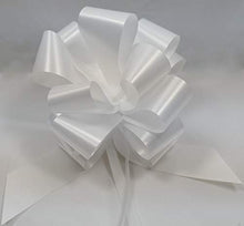 Carica l'immagine nel visualizzatore di Gallery, 50 COCCARDE BIANCO AUTOTIRANTI 3,0 CM MATRIMONIO AUTO CASA NOZZE BATTESIMO... - Ilgrandebazar