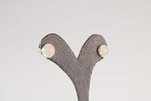 Carica l'immagine nel visualizzatore di Gallery, Orecchini a Bottone Da Donna in Argento Sterling 925 Tondo 9mm Con Gemma Di...
