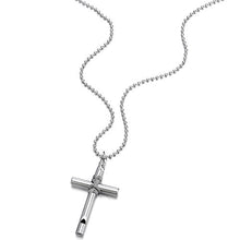 Carica l'immagine nel visualizzatore di Gallery, COOLSTEELANDBEYOND Ciondolo di Fischio Croce, Collana con Pendente da Uomo... - Ilgrandebazar