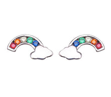 Carica l'immagine nel visualizzatore di Gallery, AMAYA Rainbow orecchini per donna ragazza bambini – Argento Sterling 925 –... - Ilgrandebazar
