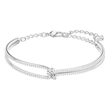Carica l'immagine nel visualizzatore di Gallery, Swarovski Bangle Lifelong, Cristallo Bianco, Rodiato, da Donna - Ilgrandebazar