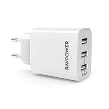 Carica l'immagine nel visualizzatore di Gallery, RAVPOWER Caricatore USB da Muro a 3 Porte (30W, 5V/6A), con Output Bianco