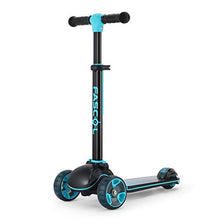 Carica l'immagine nel visualizzatore di Gallery, Fascol Monopattino 3 Ruote per Bambino Scooter Pieghevole con Altezza Blu