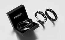 Carica l'immagine nel visualizzatore di Gallery, SERASAR | Bracciale in Pelle Premium per Uomo Nero | Speciale - Ilgrandebazar