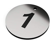 Carica l'immagine nel visualizzatore di Gallery, OriginDesigned - Portachiavi Circolare, numerato da 1 a 5, in plastica...