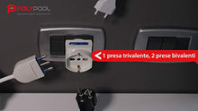 Carica l'immagine nel visualizzatore di Gallery, Poly Pool PP2351 Adattatore Triplo con 2 Prese Bivalenti, 1 Presa Bianco - Ilgrandebazar