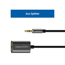 Carica l'immagine nel visualizzatore di Gallery, deleyCON 1x Jack da 3,5mm Audio Splitter Adattatore AUX per Cavo...