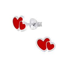 Carica l'immagine nel visualizzatore di Gallery, Melchior Jewellery – Orecchini a perno ipoallergenici con doppio cuore... - Ilgrandebazar
