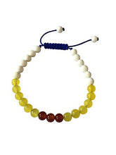 Carica l'immagine nel visualizzatore di Gallery, Hands Of Tibet, mala tibetana, braccialetto da polso con grani in Yellow - Ilgrandebazar