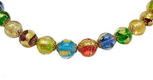 Carica l'immagine nel visualizzatore di Gallery, Venetiaurum - Collana Girocollo Da Donna Con Perle Multicolor In Vetro...