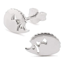 Carica l'immagine nel visualizzatore di Gallery, Monkimau Orecchini da ragazza a forma di riccio, in argento Sterling 925...