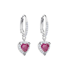 Carica l'immagine nel visualizzatore di Gallery, Swarovski Orecchini One, Cristallo Rosso, Rodiati, da Donna - Ilgrandebazar