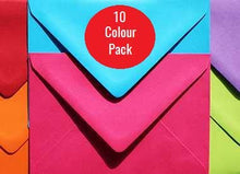 Carica l'immagine nel visualizzatore di Gallery, 50 Buste Gummed di qualità, buste colorate, 10 diversi C6, Misto - Ilgrandebazar