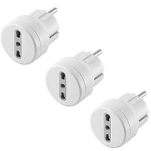 Carica l'immagine nel visualizzatore di Gallery, Electraline 92359 Adattatore Presa 10/16 A, Spina Schuko Confezione da 3