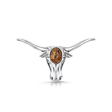 Carica l'immagine nel visualizzatore di Gallery, Amberta in argento Sterling 925 con ambra baltica – Ciondolo di bufalo Orange - Ilgrandebazar