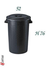 Carica l'immagine nel visualizzatore di Gallery, Stefanplast 25130 Bidone Immondizia con Coperchio, Plastica, Nero, 120 Litri