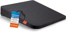 Carica l'immagine nel visualizzatore di Gallery, Cuscino Cuneo - Cuscino per Sedile Auto – Cuscino per Sedia Ufficio – Cuscino Auto sedile e Ufficio Antiscivolo - Auto Cuscini Perfetto per Sedie da Ufficio o per l'Auto (Nero/33.5 x 37 x 2-7.2 cm)