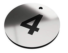 Carica l'immagine nel visualizzatore di Gallery, OriginDesigned - Portachiavi Circolare, numerato da 1 a 5, in plastica...