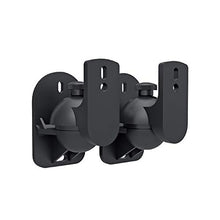 Carica l'immagine nel visualizzatore di Gallery, Techly 309692 Coppia Staffe Speakers a Parete Universali Regolabili Nero