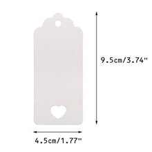 Carica l'immagine nel visualizzatore di Gallery, 100 PCS Etichette Regalo Bianche,Etichette in Carta da 4,5 cm x 9,5 bianco - Ilgrandebazar